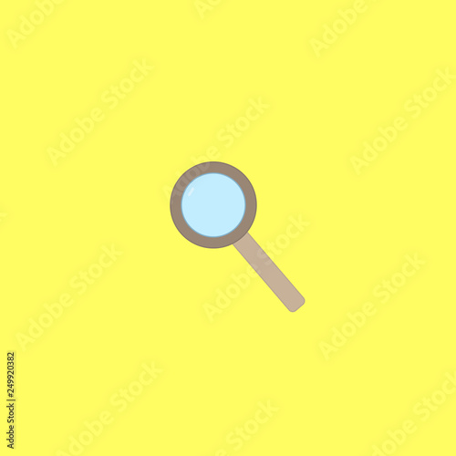 Loupe at the yellow background