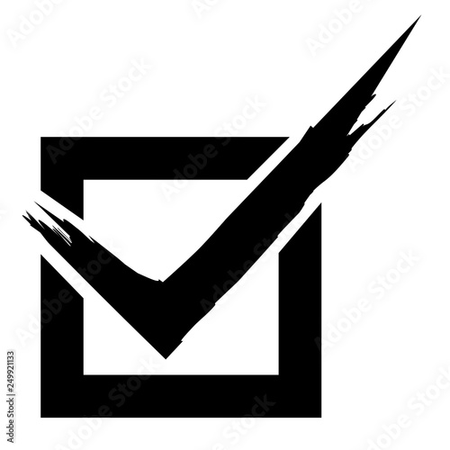 Voting Check Mark Box Vector Illustration Icon Symbol Graphic