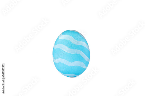 Decorative Easter egg isolated on white background. Festive tradition