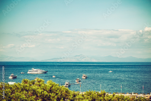 Sea landscape seen from Ischia island in south of Italy