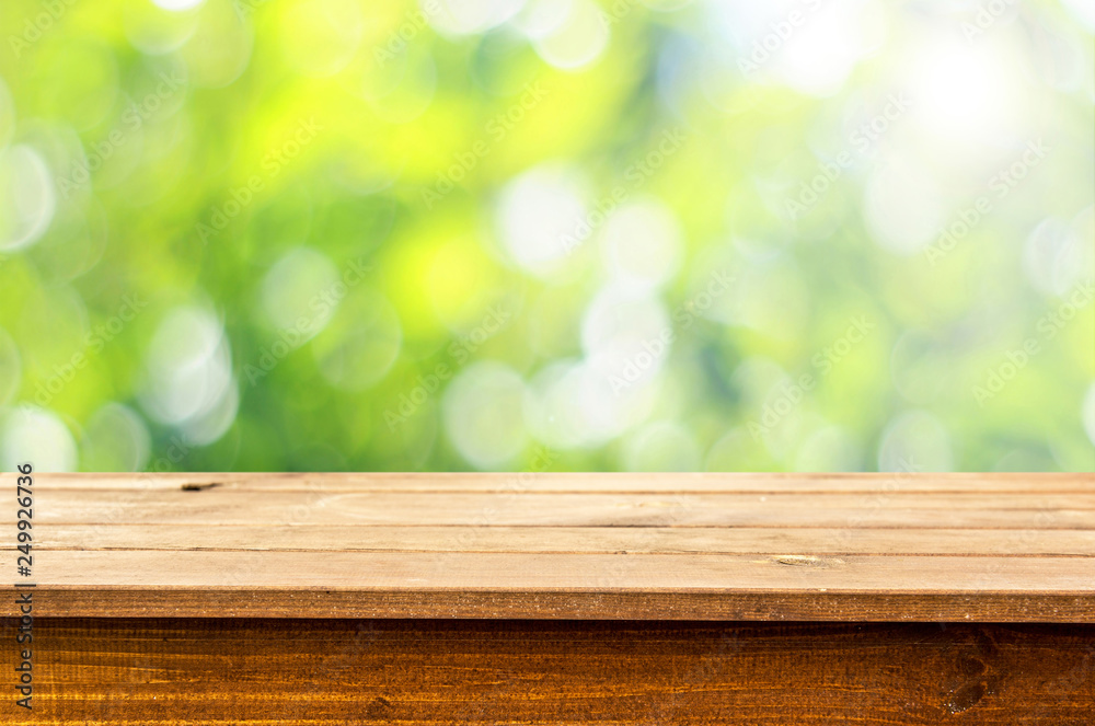 Empty wooden table background Empty wooden table background