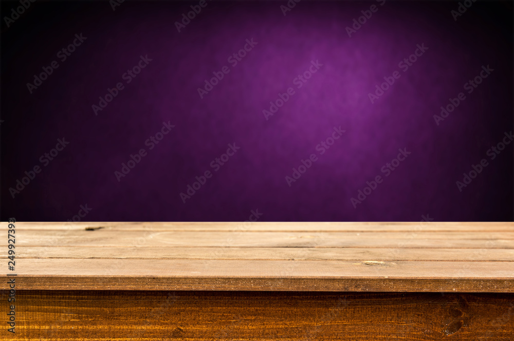 Empty wooden table background Empty wooden table background