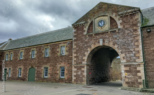 Entrance gate and walls of Fort George near Inverness  Highlands of Scotland
