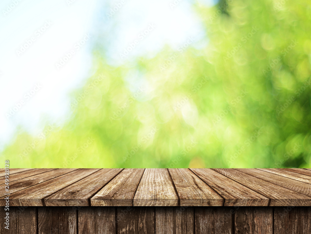 Empty wooden table background Empty wooden table background
