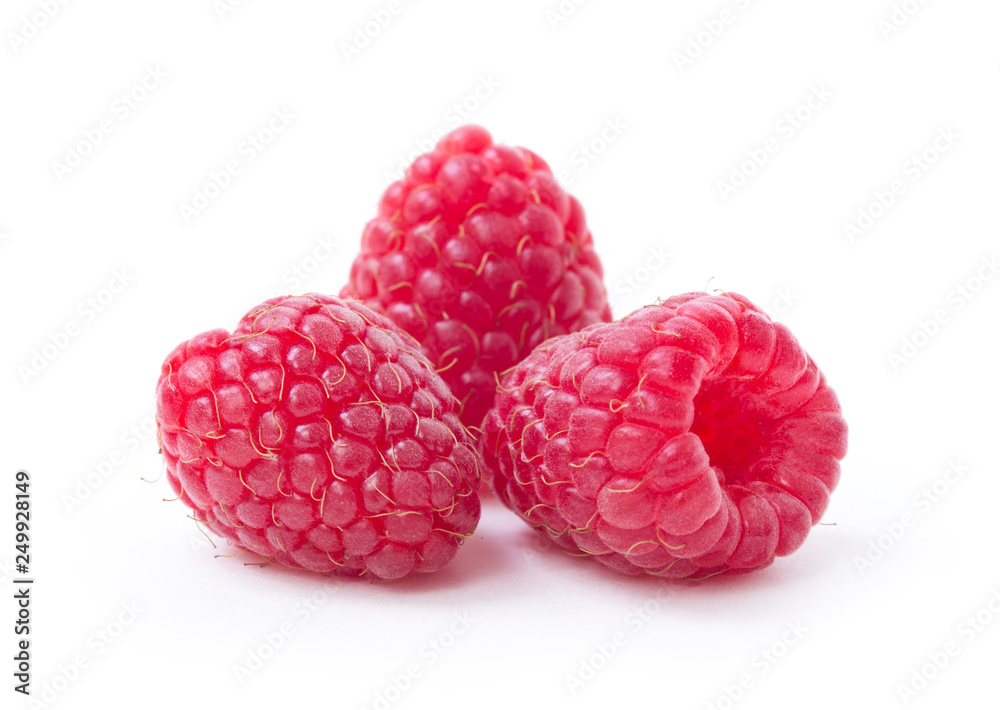 Raspberry isolated. Raspberry on white. Raspberries. Raspberry isolated. Raspberry on white. Raspberries.