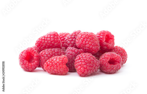 Raspberry isolated. Raspberry on white. Raspberries.