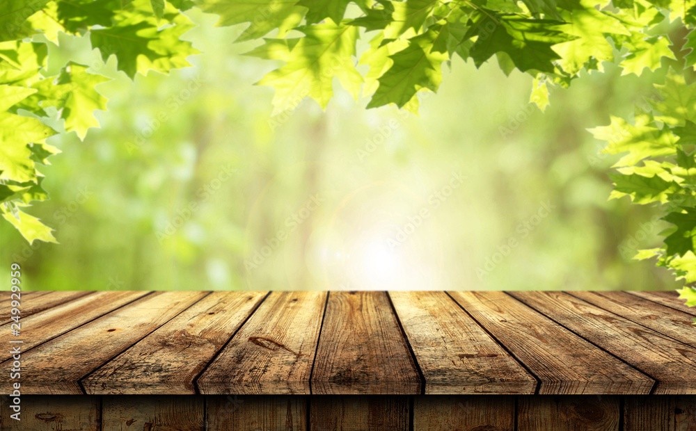 Empty wooden table background Empty wooden table background