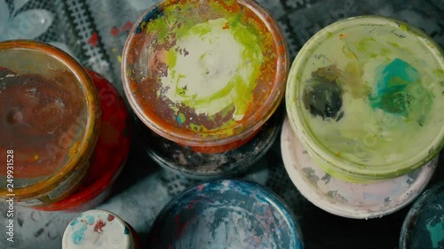 Brushes and paints