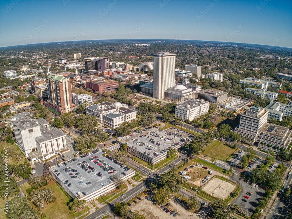 Aerial View of Tallahassee, the Capitol of the State of Florida