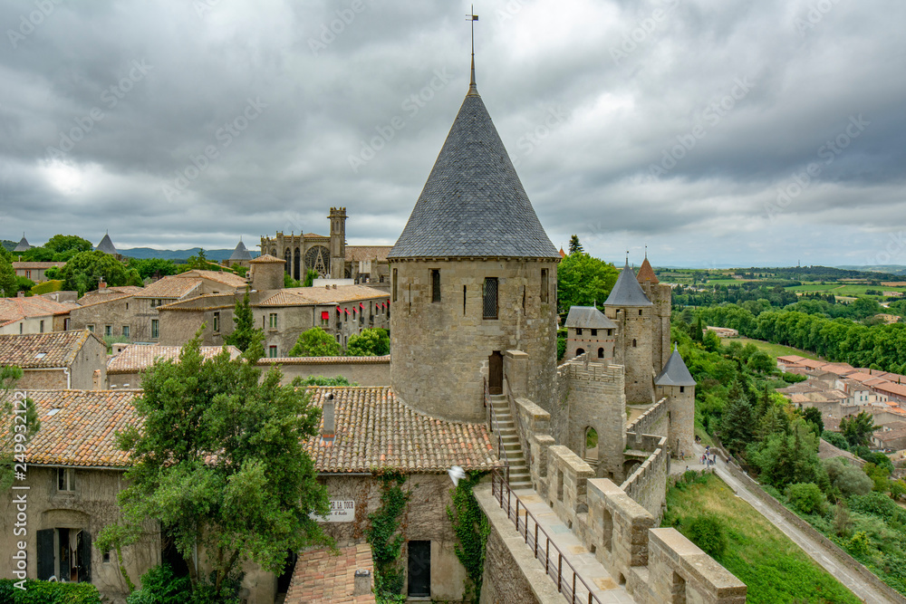 Fototapeta premium Medieval castle of Carcassonne, France