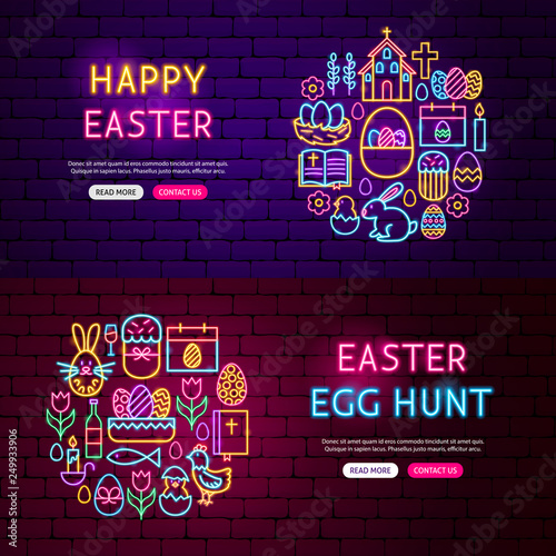 Happy Easter Website Banners