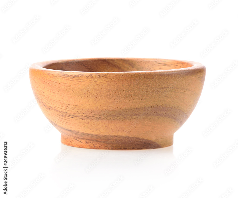 wooden bowl isolated on white background wooden bowl isolated on white background