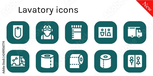 lavatory icon set