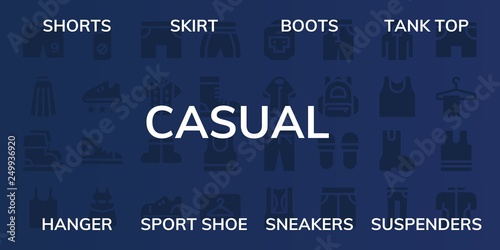 casual icon set