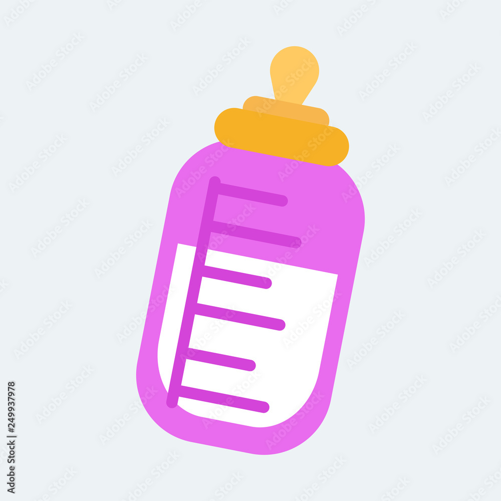 Baby bottle. Baby bottle pink. Milk. Vector illustration. EPS 10. Baby bottle. Baby bottle pink. Milk. Vector illustration. EPS 10.