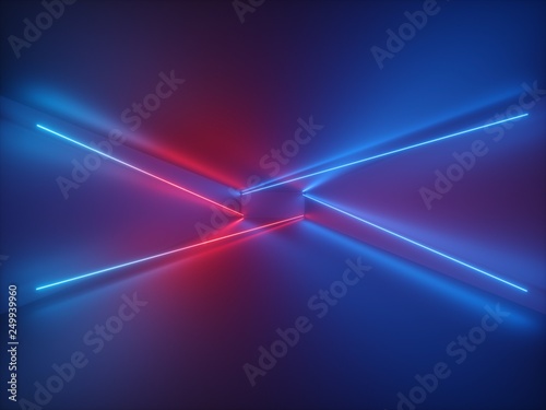 Fototapeta Naklejka Na Ścianę i Meble -  abstract neon background, ultraviolet light, glowing lines