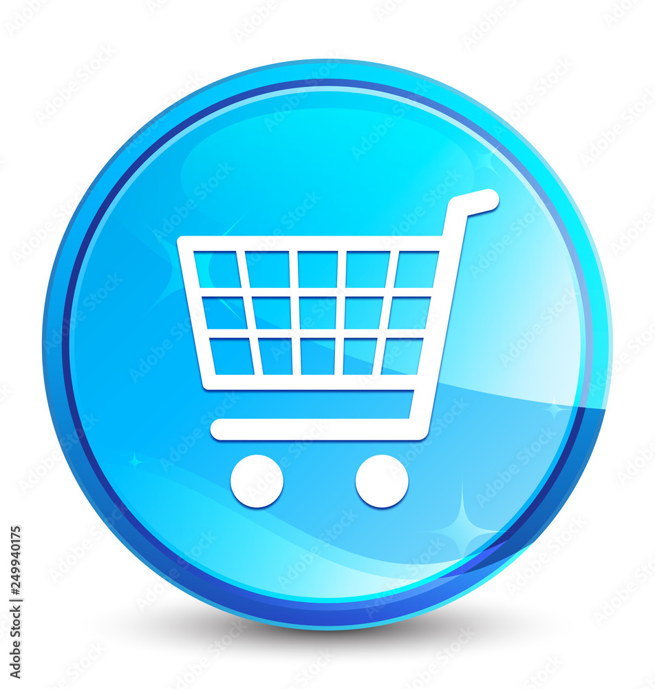 Ecommerce icon splash natural blue round button Ecommerce icon splash natural blue round button