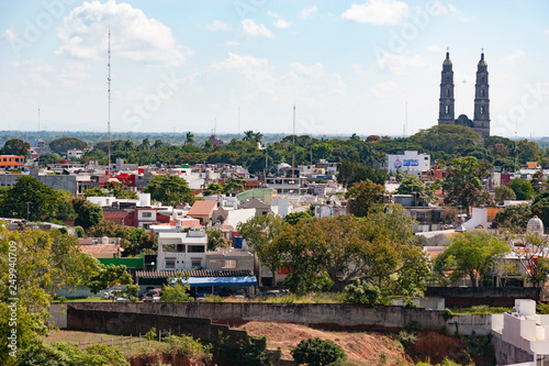 Villahermosa Tabasco State/Mexico 12/27/2009.  Aerial view of Villahermosa city Cathedral of the Lord of Tabasco. photo