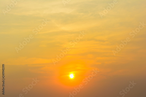 cloudy sky in evening. Nature sunset landscape and background