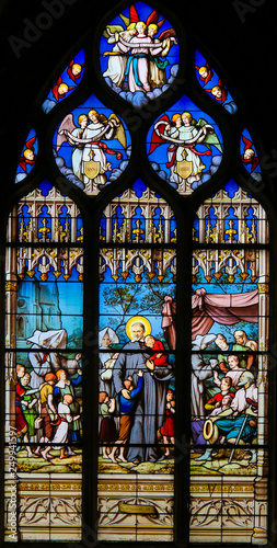 Saint Vincent de Paul - Stained Glass in Paris