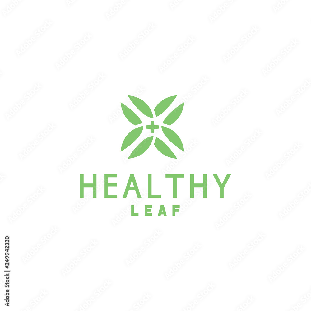 Health logo for Organic Leaves Vector Graphic Design