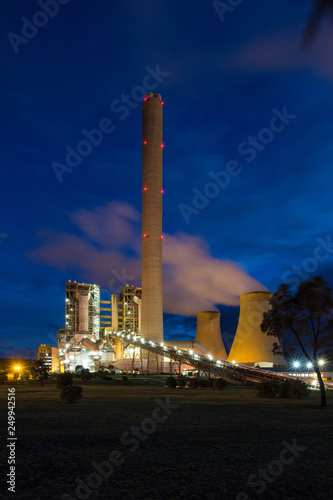 Power station in Victoria, Australia at dusk photo