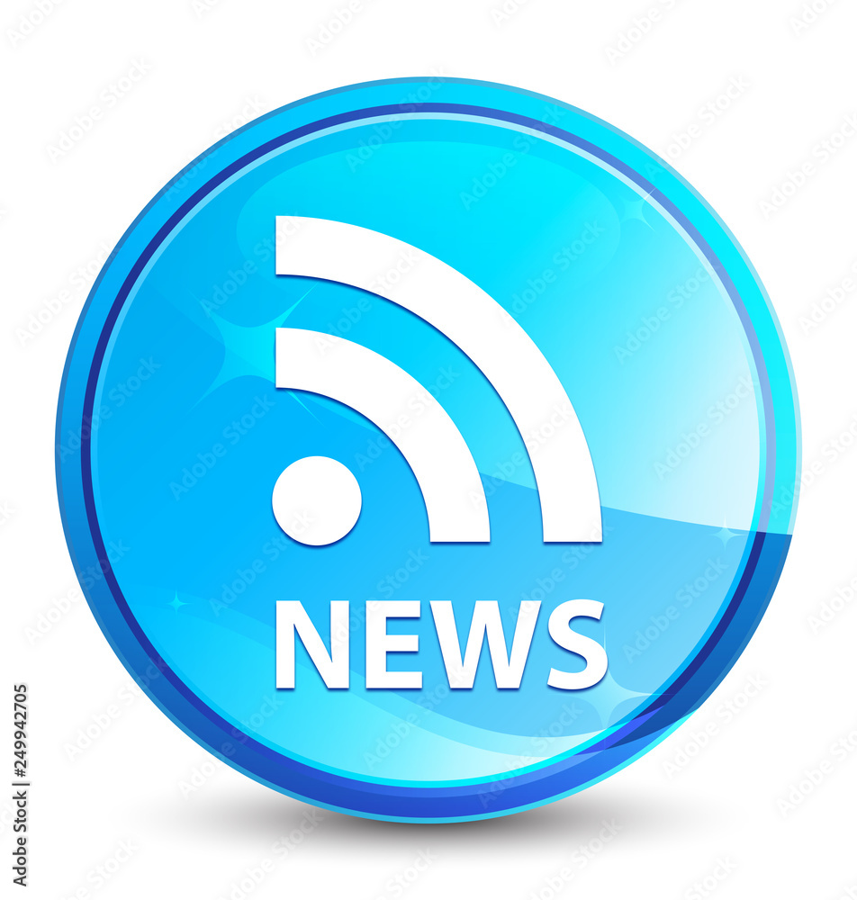 News (RSS icon) splash natural blue round button News (RSS icon) splash natural blue round button