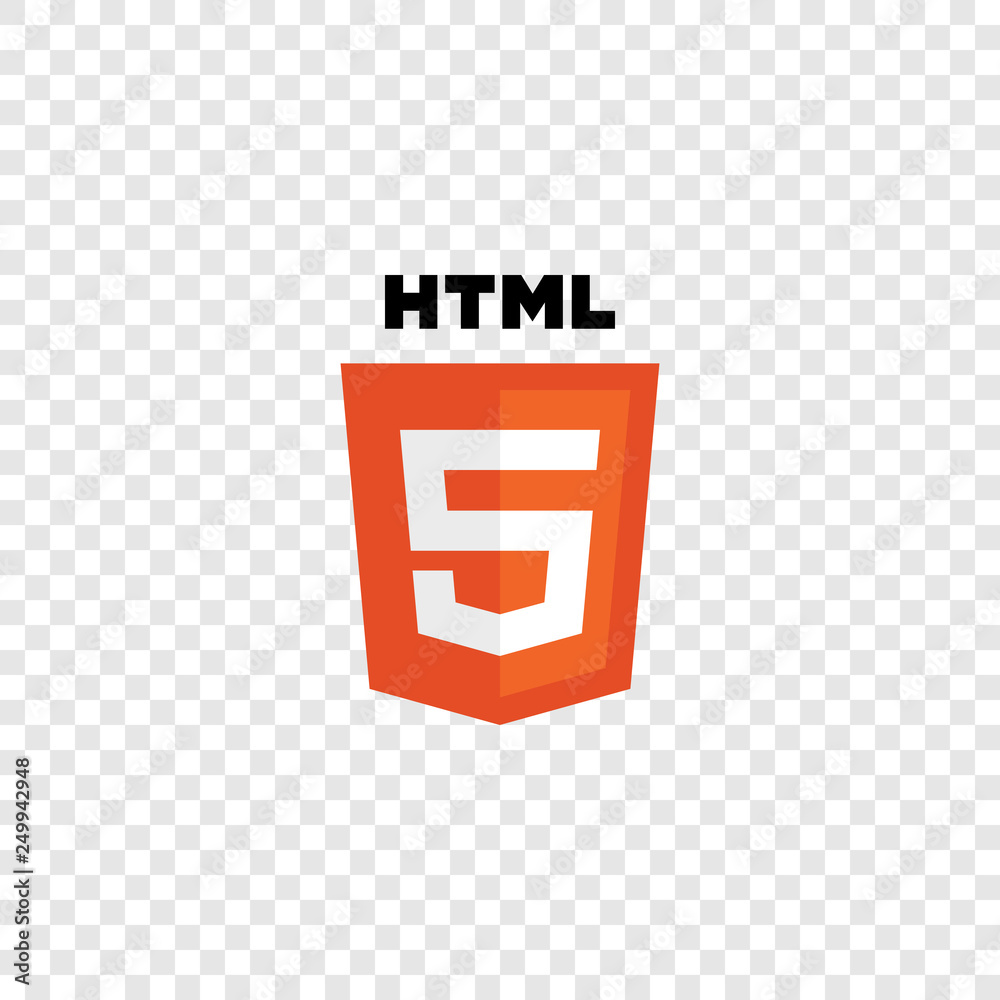 Web development shield, sign, html5. Vector illustration.