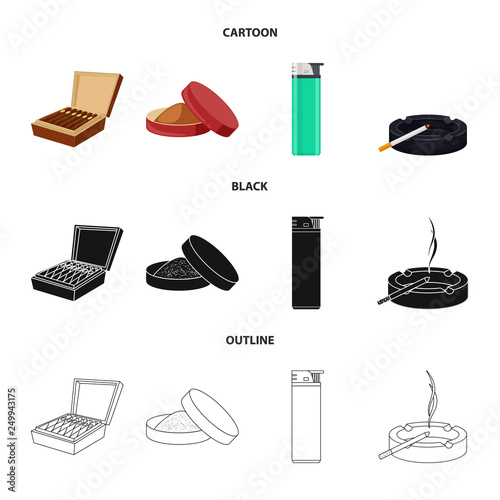 Isolated object of refuse and stop logo. Collection of refuse and habit stock symbol for web.