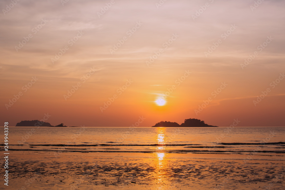 Amazing sunset over the Sea coast. Twilight. Amazing sunset over the Sea coast. Twilight.