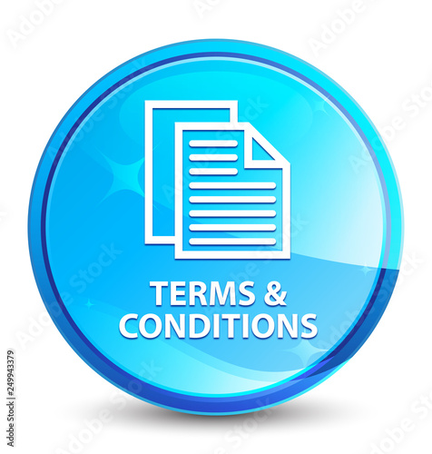 Terms and conditions (pages icon) splash natural blue round button