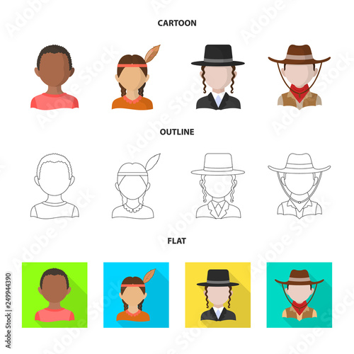 Isolated object of imitator and resident logo. Collection of imitator and culture vector icon for stock.