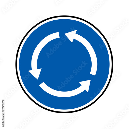 Free Download Roundabout road sign - GFXLoad