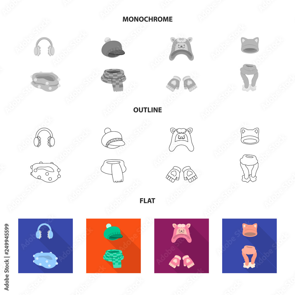 Vector design of clothes and texture logo. Set of clothes and weather stock symbol for web. Vector design of clothes and texture logo. Set of clothes and weather stock symbol for web.