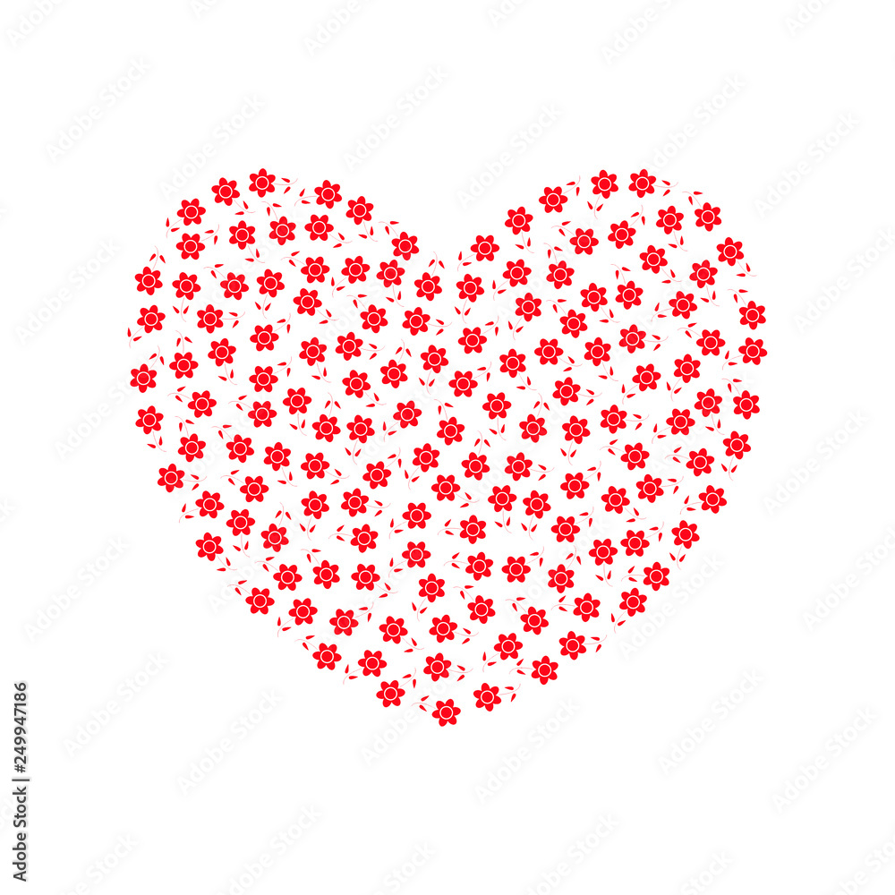 Heart filled with flowers Heart filled with flowers