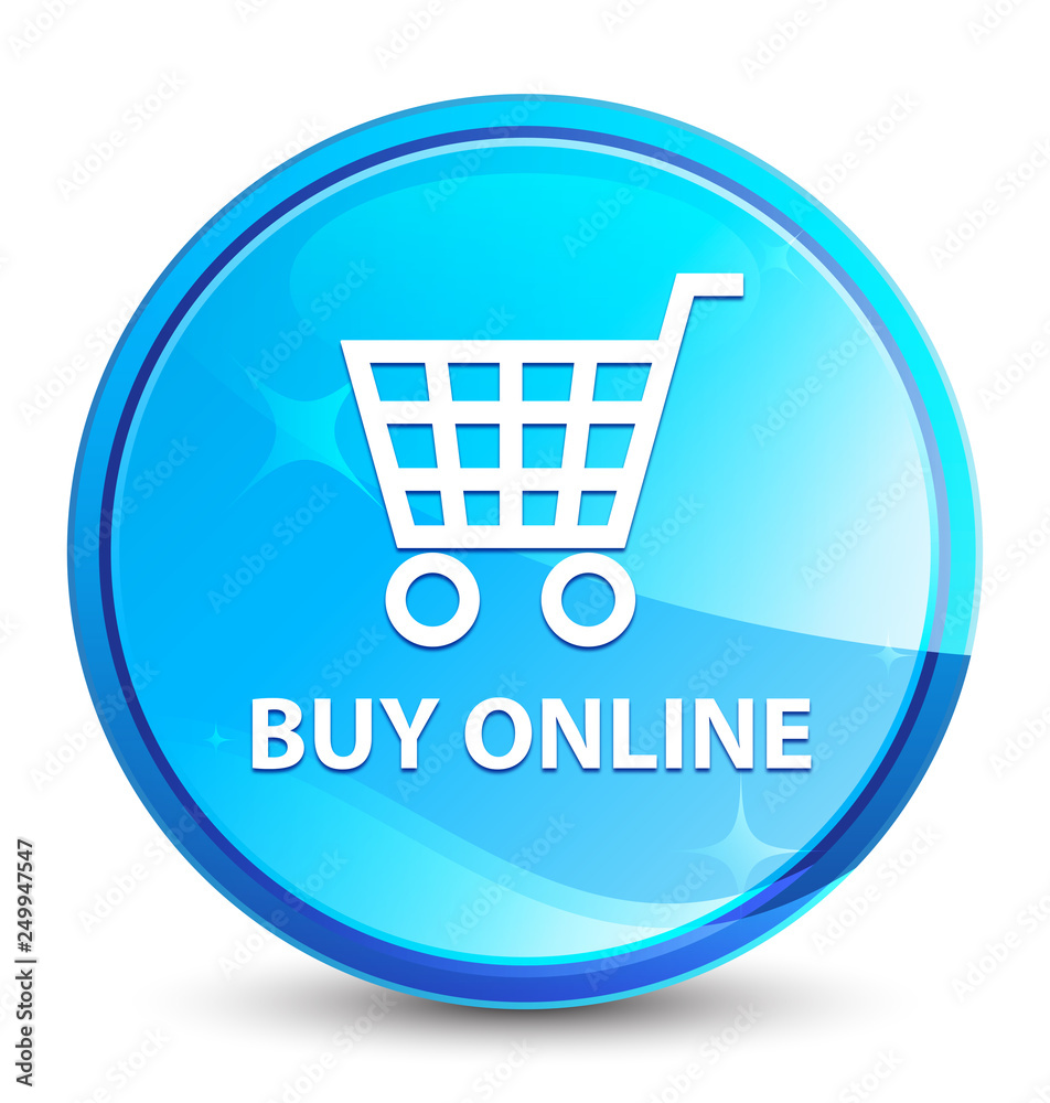 Buy online splash natural blue round button Buy online splash natural blue round button
