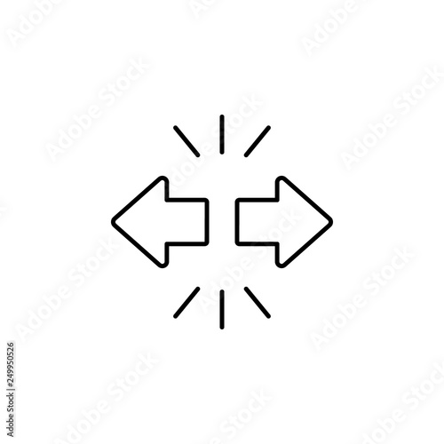 choice, navigation, arrow icon. Element of marketing for mobile concept and web apps icon. Thin line icon for website design and development, app development. Premium icon