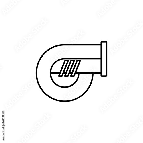 turbo icon. Element of motor sport for mobile concept and web apps icon. Thin line icon for website design and development