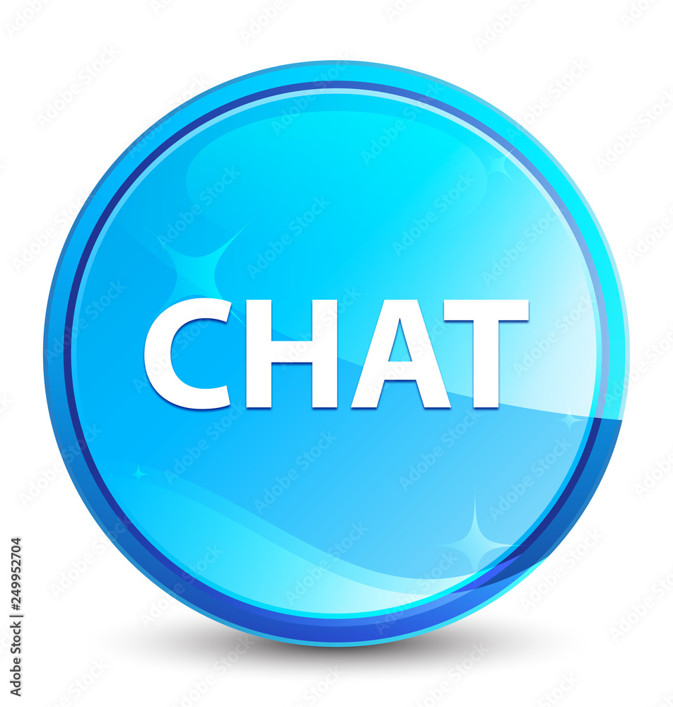 Chat splash natural blue round button Chat splash natural blue round button