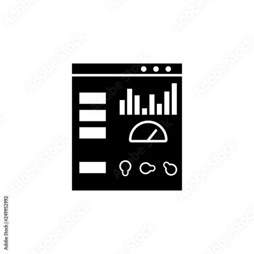 Web development, admin control panel icon. Element of web development icon. Premium quality graphic design icon. Signs and symbols collection icon for websites, web design