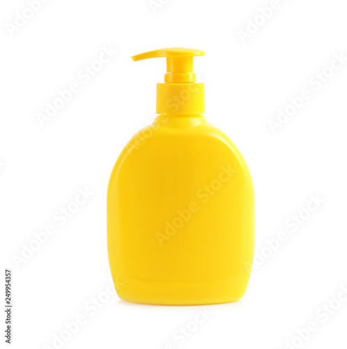 Wallpaper Mural Bottle with sun protection body cream on white background Torontodigital.ca