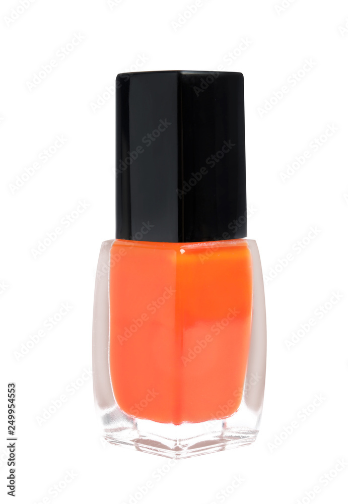 Bottle of nail polish on white background Bottle of nail polish on white background