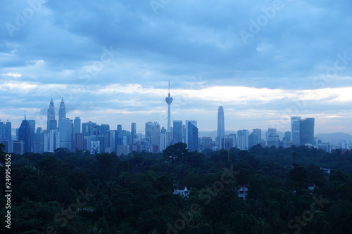Kuala Lumpur city during morning sunrise