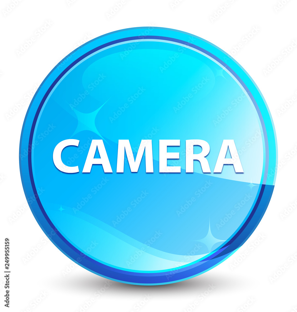 Camera splash natural blue round button Camera splash natural blue round button
