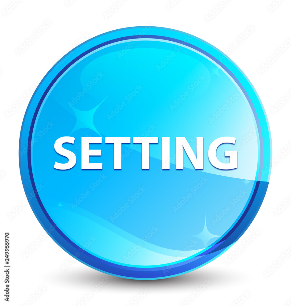 Setting splash natural blue round button Setting splash natural blue round button