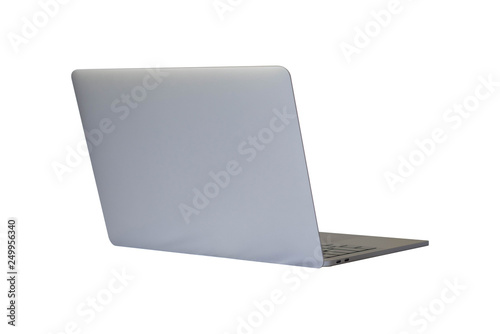 Isolated laptop on white background with clipping.