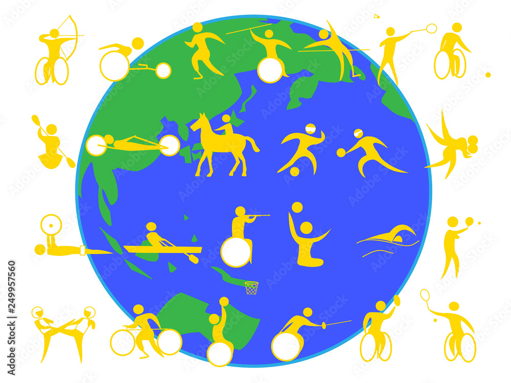 国際的なスポーツ大会のイメージイラスト。 Stock Vector Adobe Stock