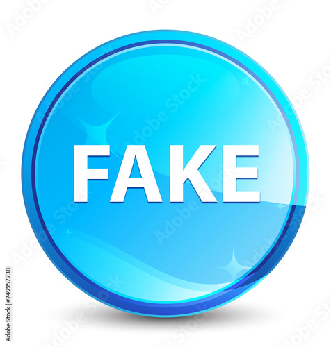 Fake splash natural blue round button