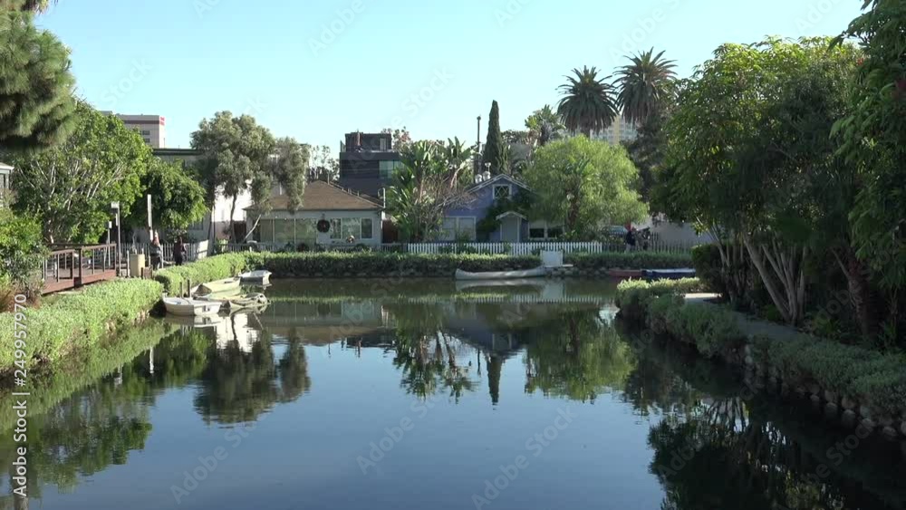 Reflections in the beautiful Venice Canals in Southern California Reflections in the beautiful Venice Canals in Southern California