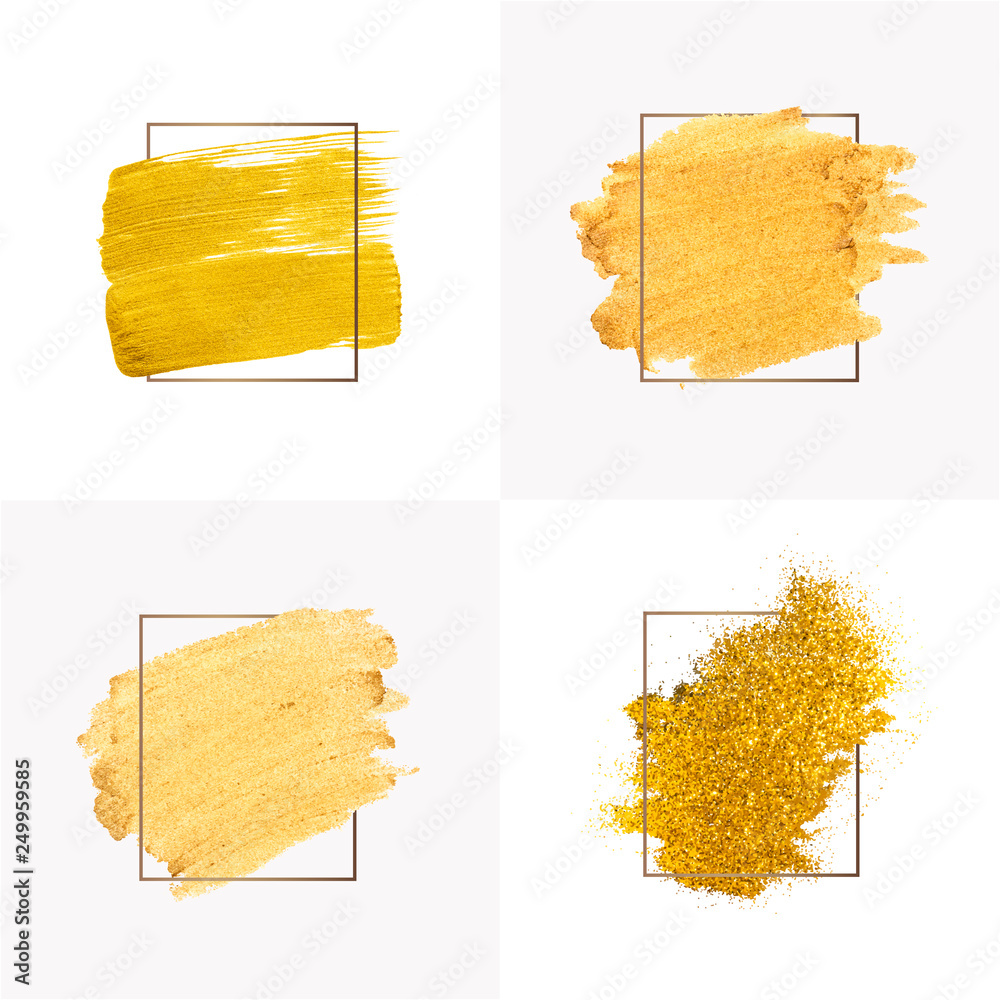 Gold brush strokes collection